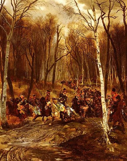  Cossacks Attacking a squad of the Gardes d'honneur from the Jeune Garde Imperiale